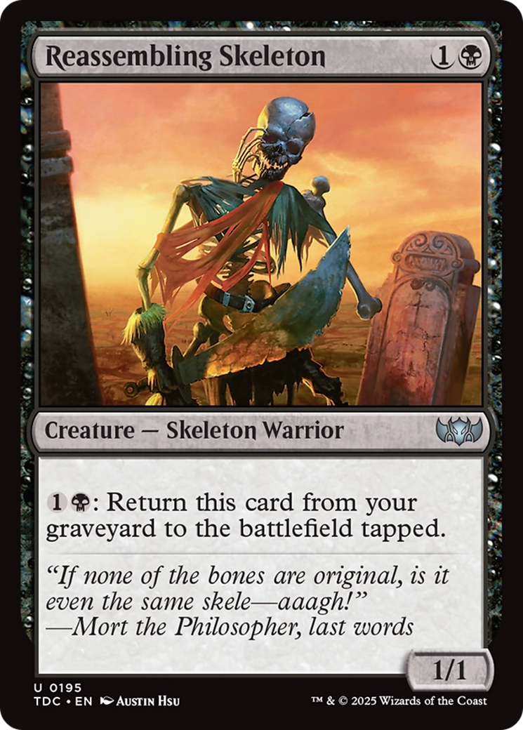 Reassembling Skeleton [Tarkir: Dragonstorm Commander] | The CG Realm
