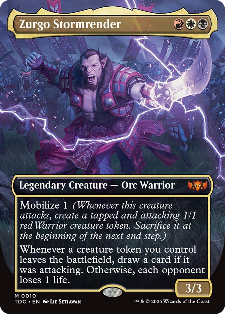 Zurgo Stormrender (Borderless) [Tarkir: Dragonstorm Commander] | The CG Realm