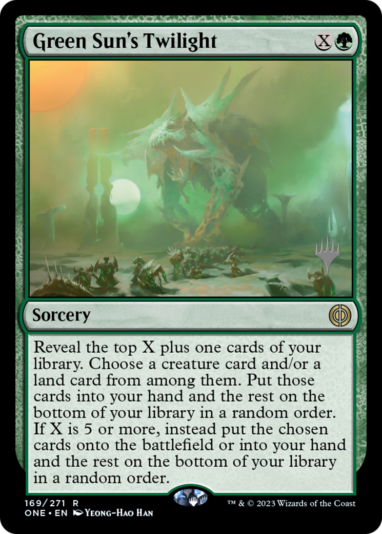 Green Sun's Twilight (Promo Pack) [Phyrexia: All Will Be One Promos] | The CG Realm