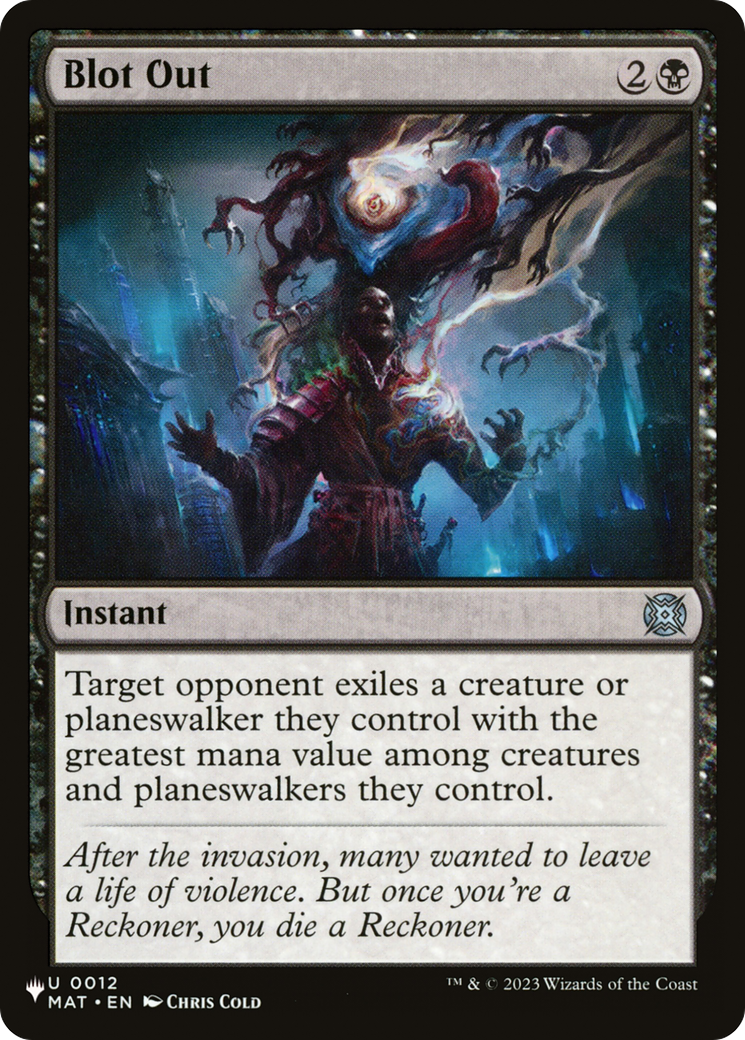 Blot Out [The List] | The CG Realm