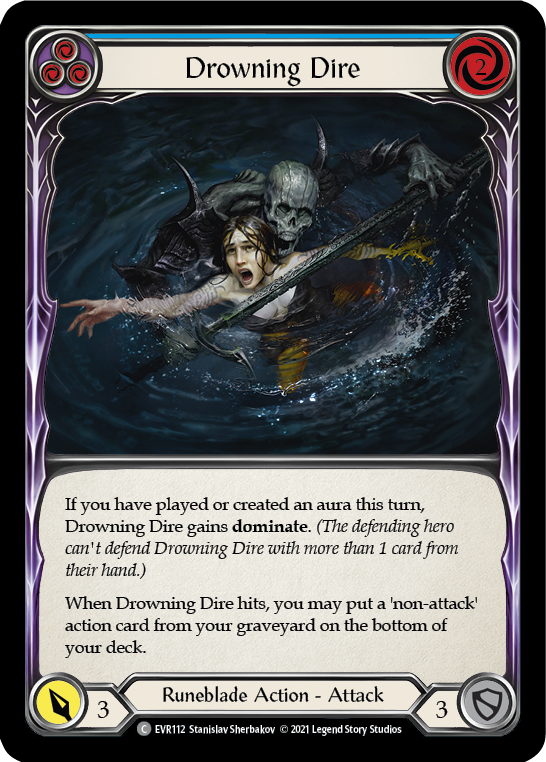 Drowning Dire (Blue) [EVR112] (Everfest)  1st Edition Rainbow Foil | The CG Realm