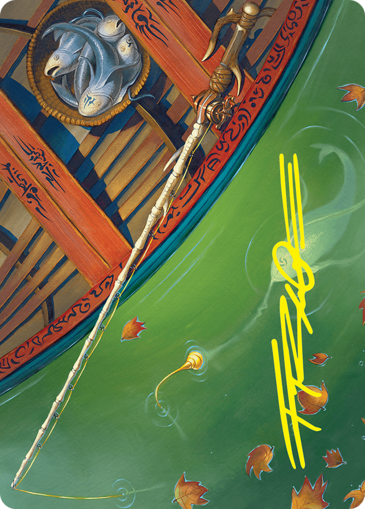 Fishing Pole Art Card (18/54) (Gold-Stamped Signature) [Foundations Art Series] | The CG Realm