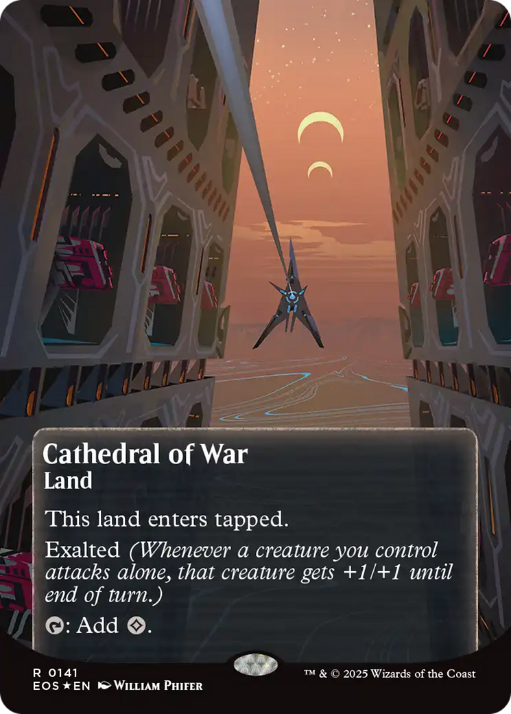 Cathedral of War (0141) (Borderless) (Galaxy Foil) [Edge of Eternities: Stellar Sights] | The CG Realm