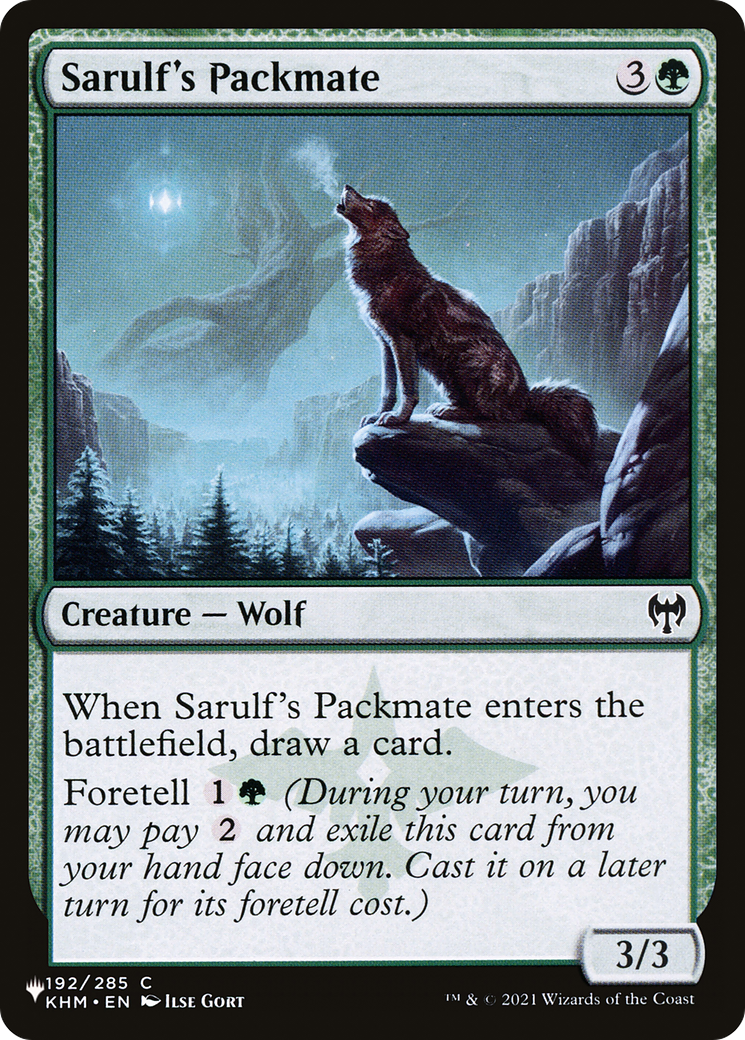 Sarulf's Packmate [The List] | The CG Realm