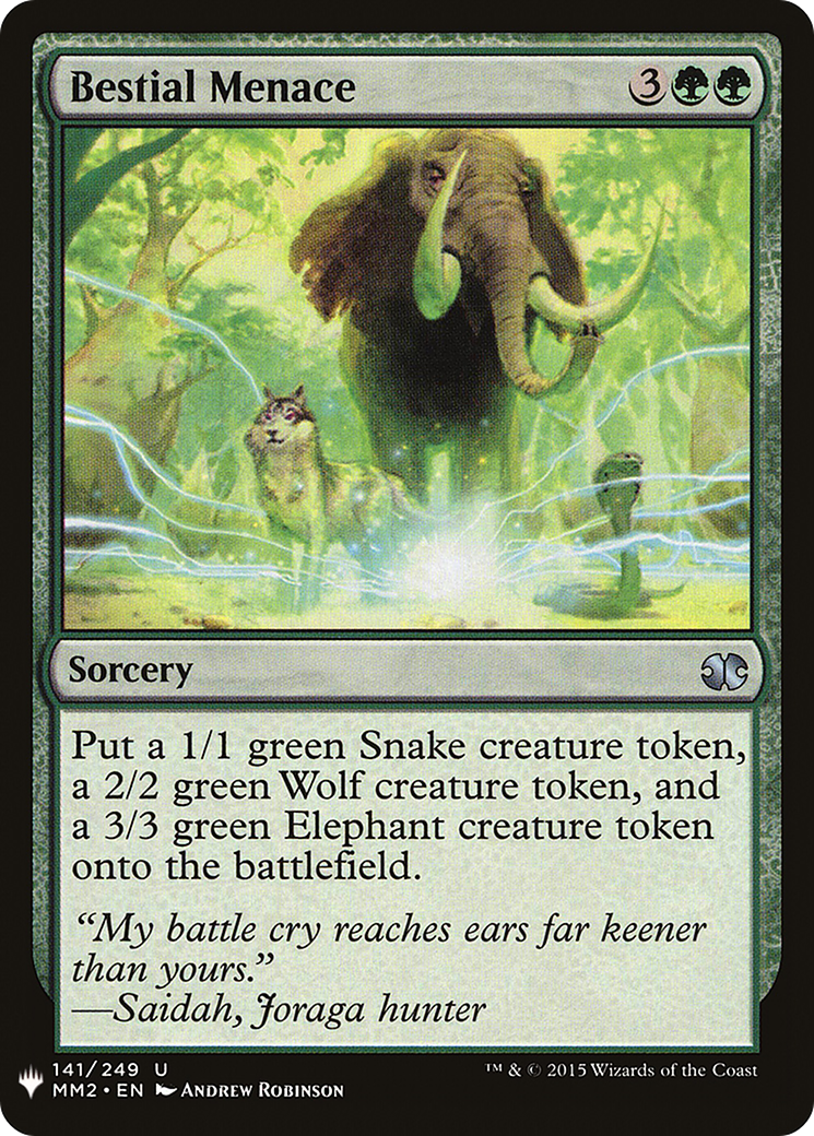 Bestial Menace (LIST-MM2-141) - The List