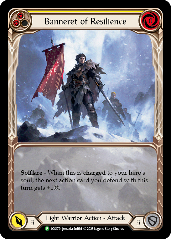 Banneret of Resilience (Extended Art) [LGS179] (Promo)  Rainbow Foil | The CG Realm