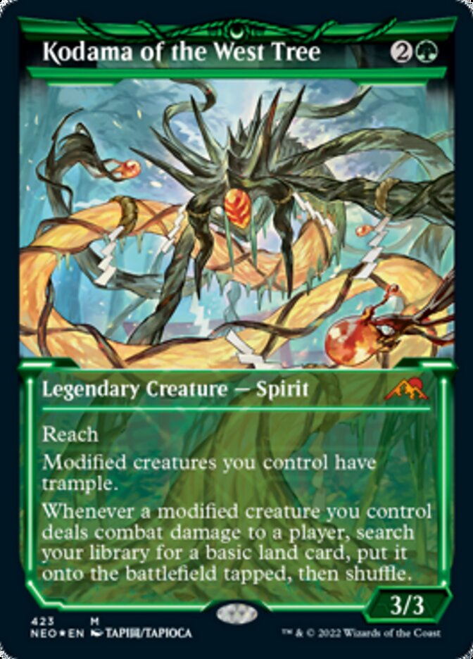 Kodama of the West Tree (Showcase) (Foil Etched) [Kamigawa: Neon Dynasty] | The CG Realm