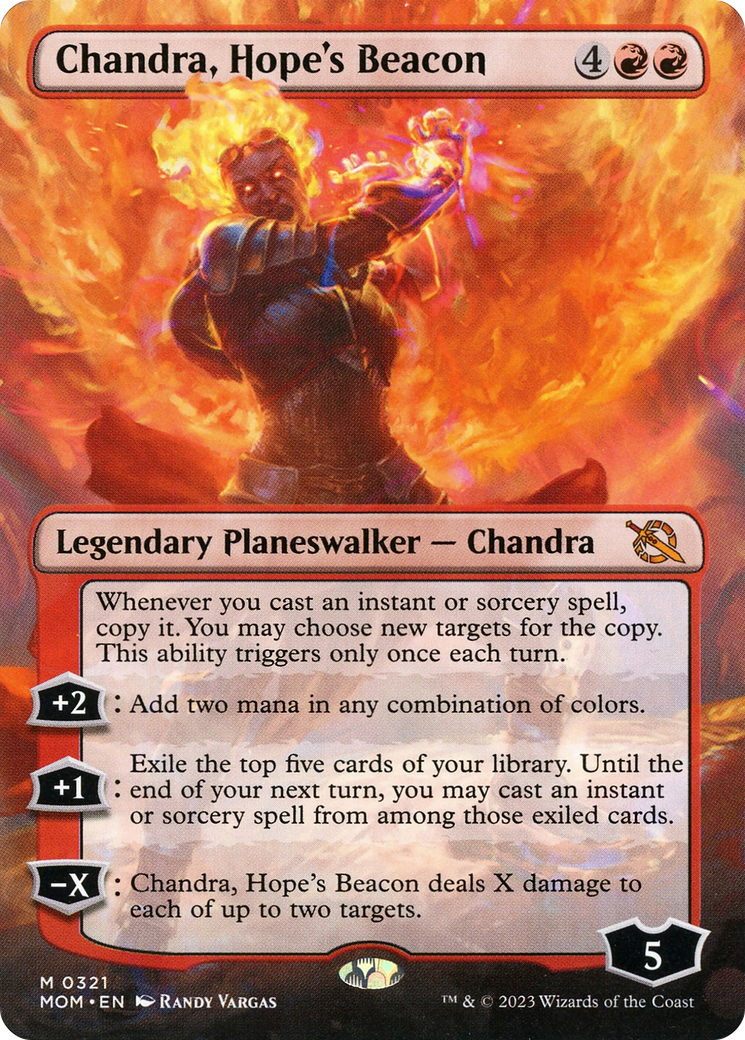 Chandra, Hope's Beacon (Borderless Alternate Art) [March of the Machine] | The CG Realm