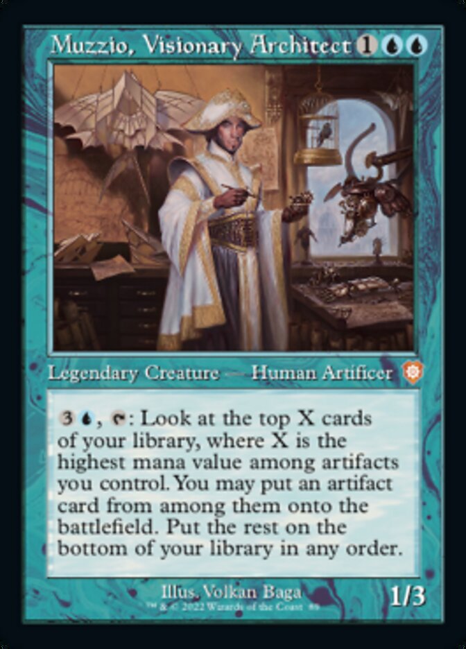 Muzzio, Visionary Architect (Retro) [The Brothers' War Commander] | The CG Realm