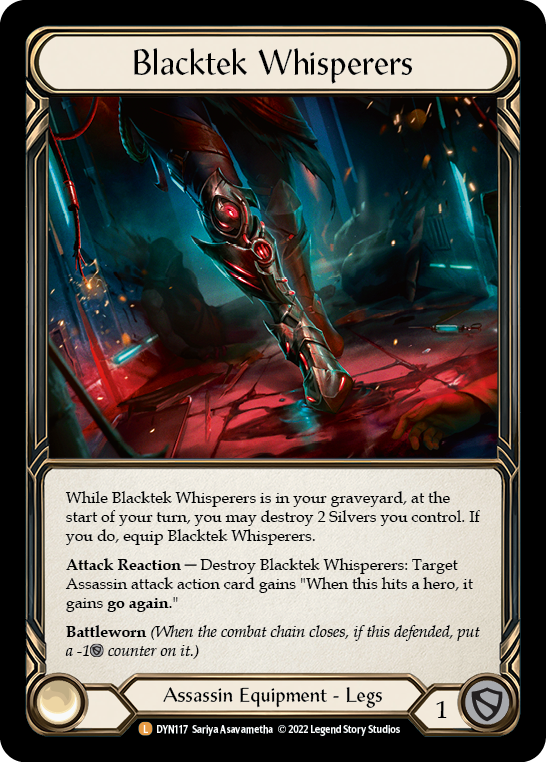 Blacktek Whisperers [DYN117] (Dynasty)  Cold Foil | The CG Realm