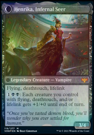 Henrika Domnathi (PRE-119) - Innistrad: Crimson Vow Promos: (Double Faced Transform) Foil