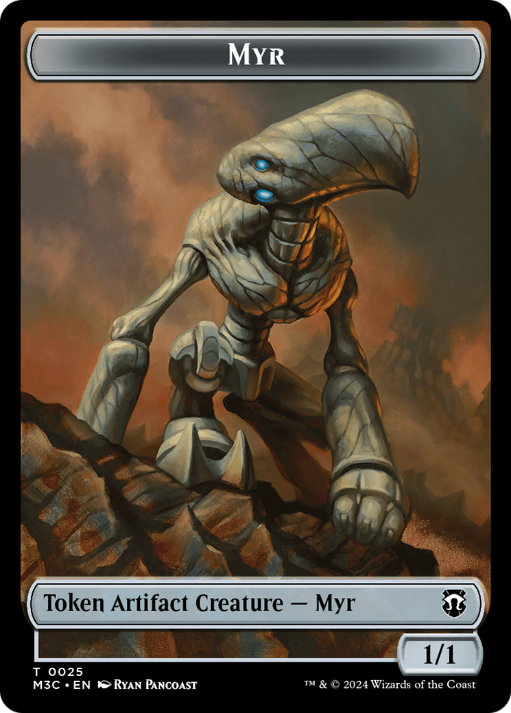 Construct // Myr Double-Sided Token (M3C-24 // 25) - Modern Horizons 3 Commander