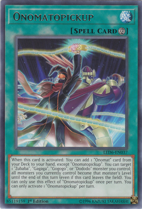 Onomatopickup [LED6-EN037] Rare | The CG Realm