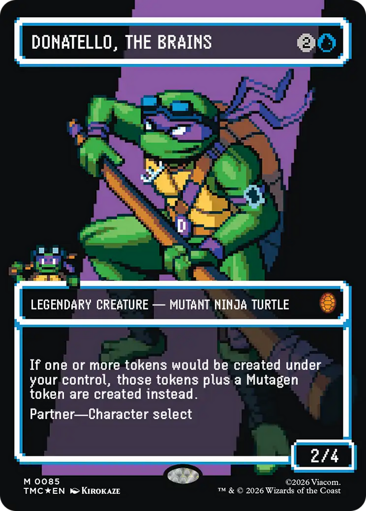 Donatello, the Brains (0085) (Borderless) (Surge Foil) [Teenage Mutant Ninja Turtles Commander] | The CG Realm