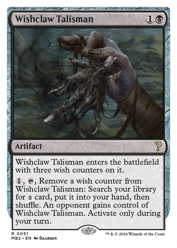 Wishclaw Talisman (White Border) [Mystery Booster 2] | The CG Realm