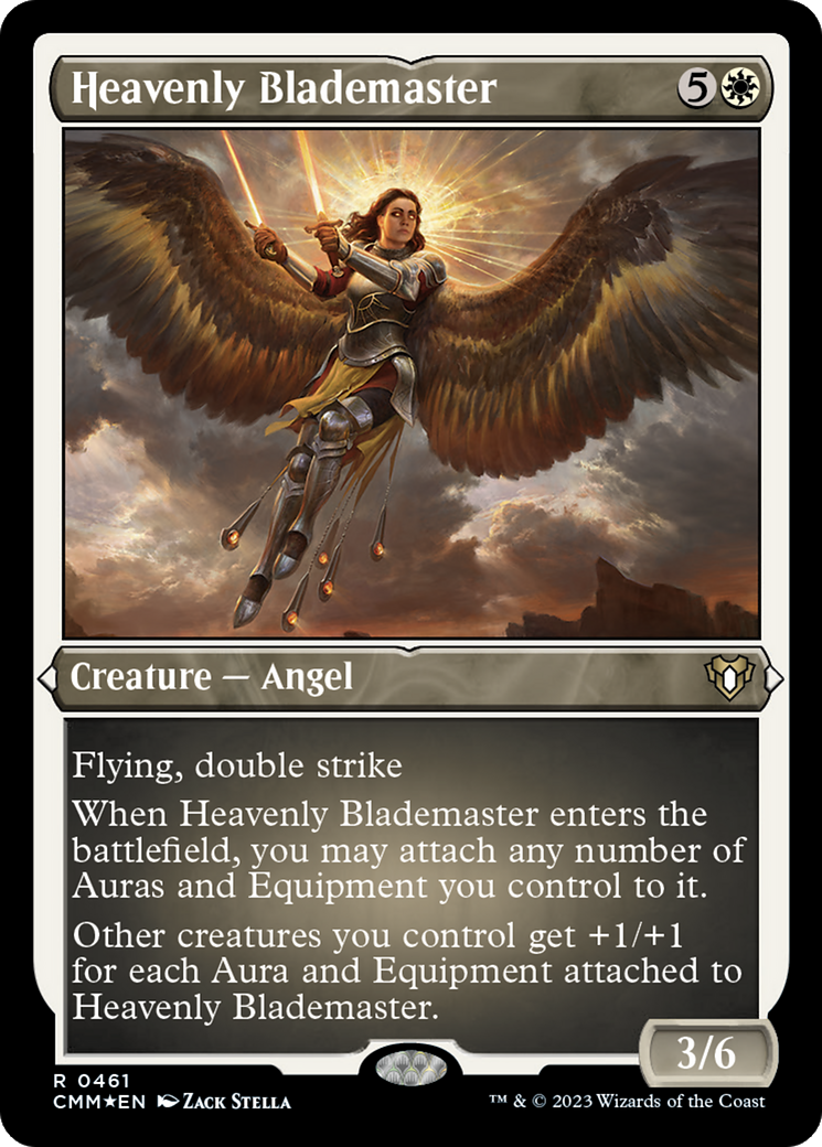 Heavenly Blademaster (Foil Etched) [Commander Masters] | The CG Realm