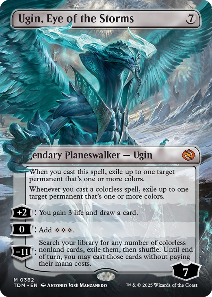 Ugin, Eye of the Storms (Borderless) [Tarkir: Dragonstorm] | The CG Realm