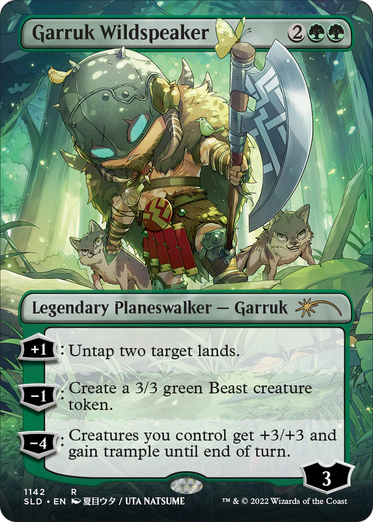 Garruk Wildspeaker (Borderless) (SLD-1142) - Secret Lair Drop