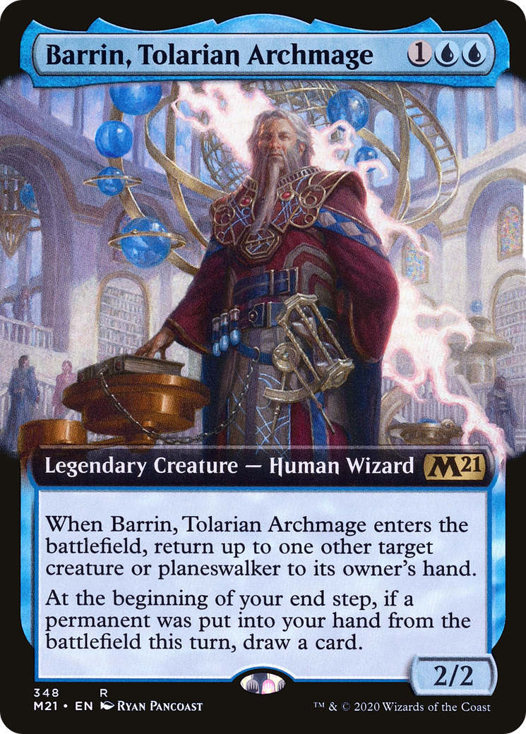 Barrin, Tolarian Archmage (Extended Art) (M21-348) - Core Set 2021: (Extended Art)