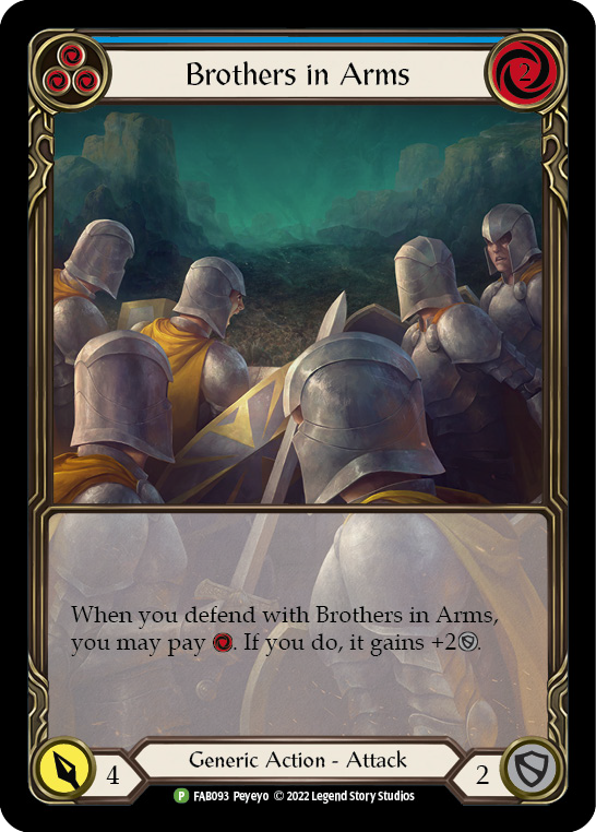 Brothers in Arms (Blue) [FAB093] (Promo)  Rainbow Foil | The CG Realm