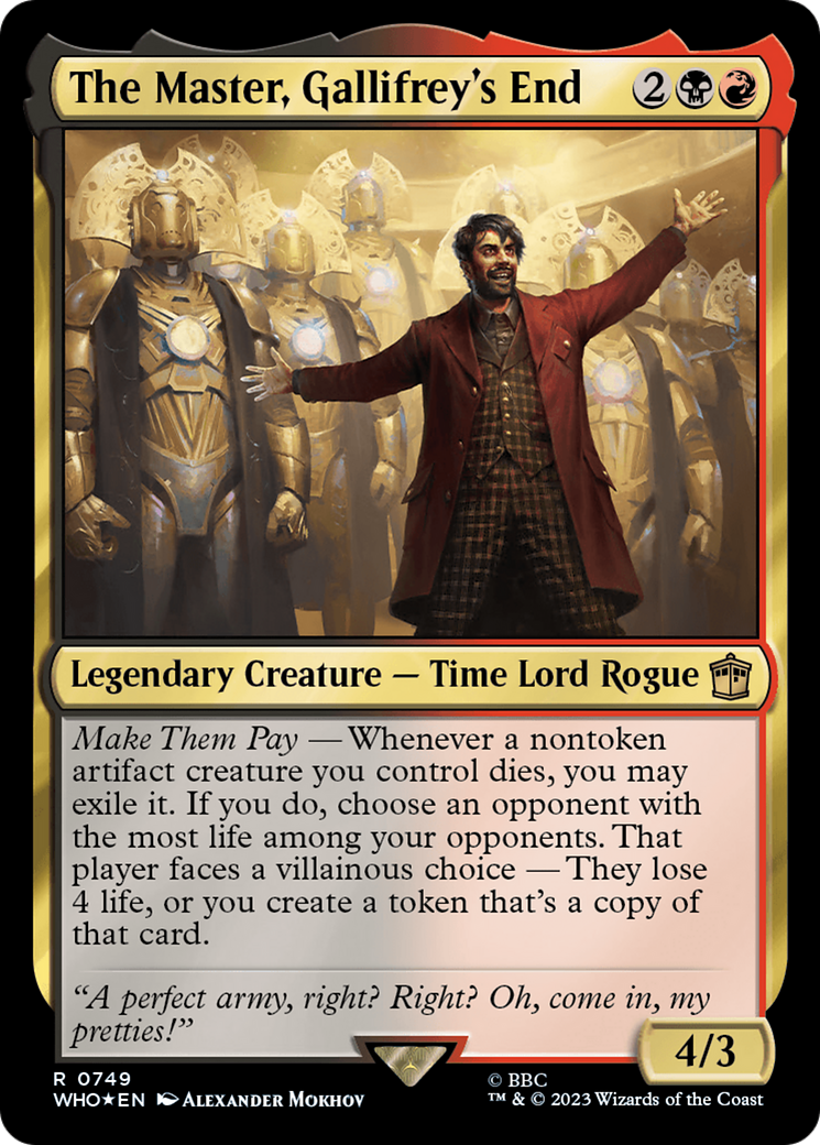 The Master, Gallifrey's End (Surge Foil) (WHO-749) - Doctor Who Foil