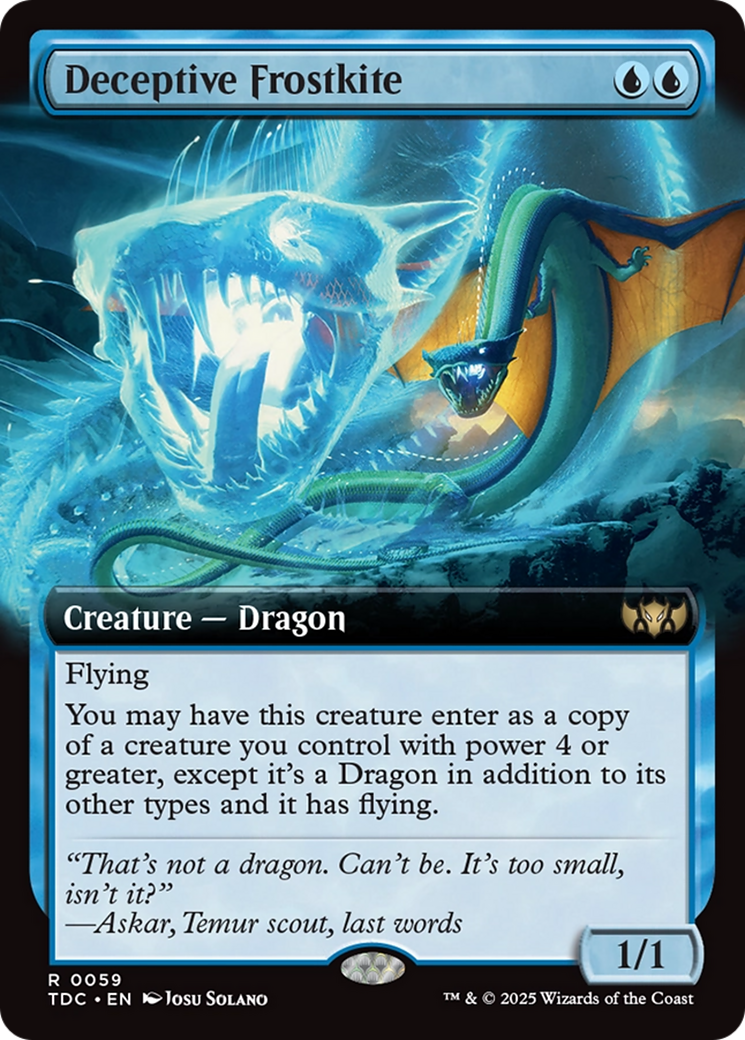 Deceptive Frostkite (Extended Art) [Tarkir: Dragonstorm Commander] | The CG Realm