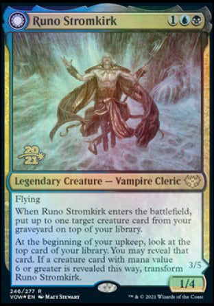 Runo Stromkirk (PRE-246) - Innistrad: Crimson Vow Promos: (Double Faced Transform) Foil