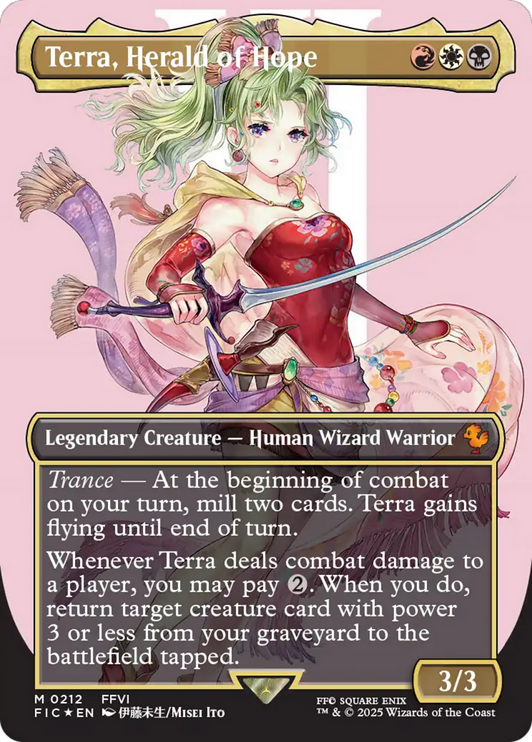 Terra, Herald of Hope (Borderless) (Surge Foil) [FINAL FANTASY Commander] | The CG Realm