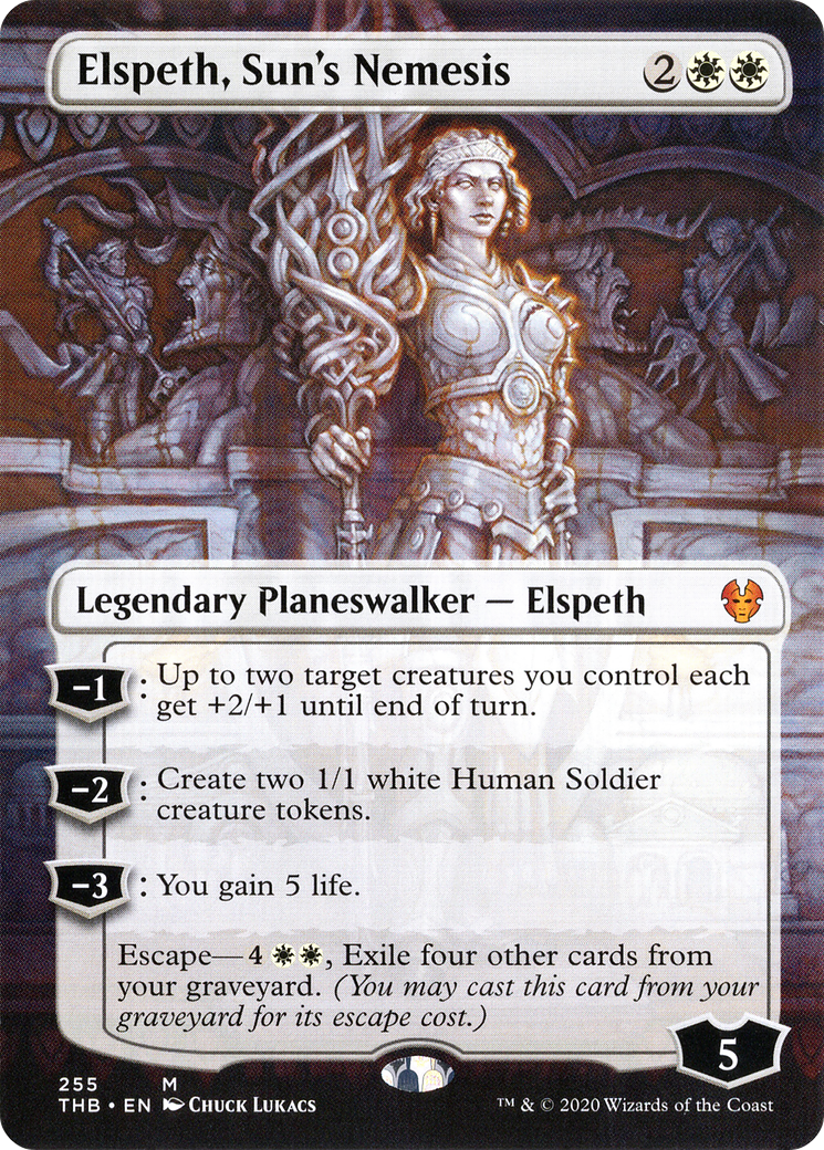 Elspeth, Sun's Nemesis (Borderless) (THB-255) - Theros Beyond Death