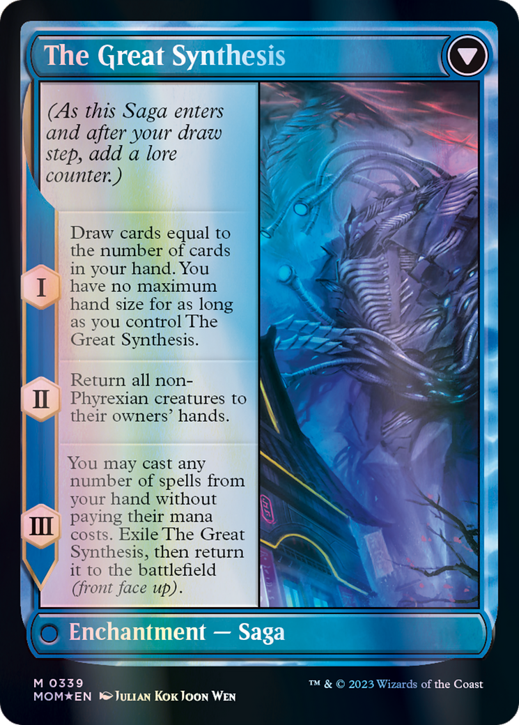 Jin-Gitaxias (Serial Numbered) (MOM-339) - March of the Machine (Borderless) Foil