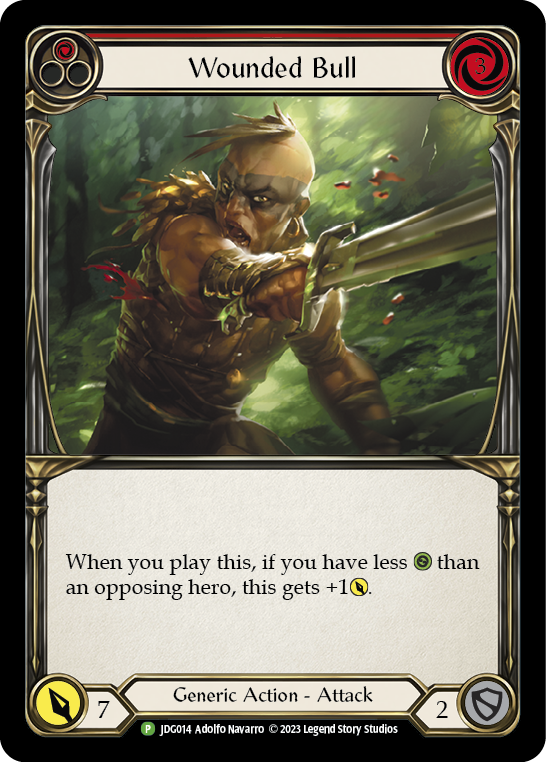 Wounded Bull (Red) [JDG014] (Promo)  Cold Foil | The CG Realm
