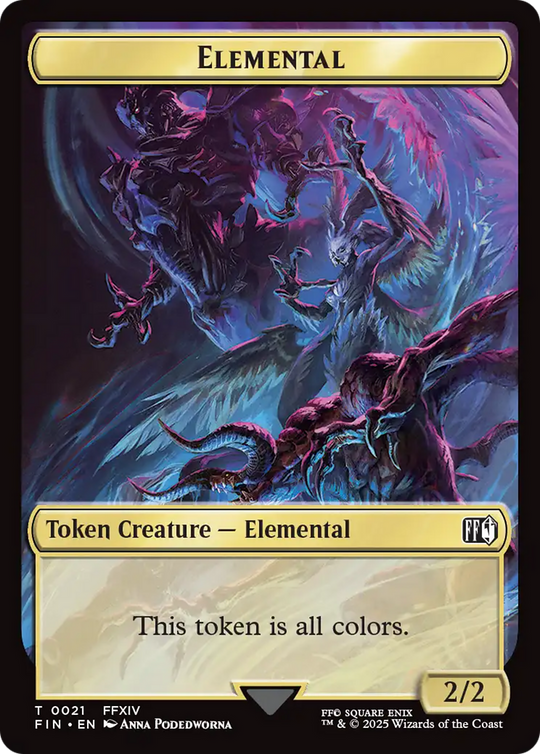 Hero (0009) // Elemental Double-Sided Token (FIN-9 // 21) - FINAL FANTASY
