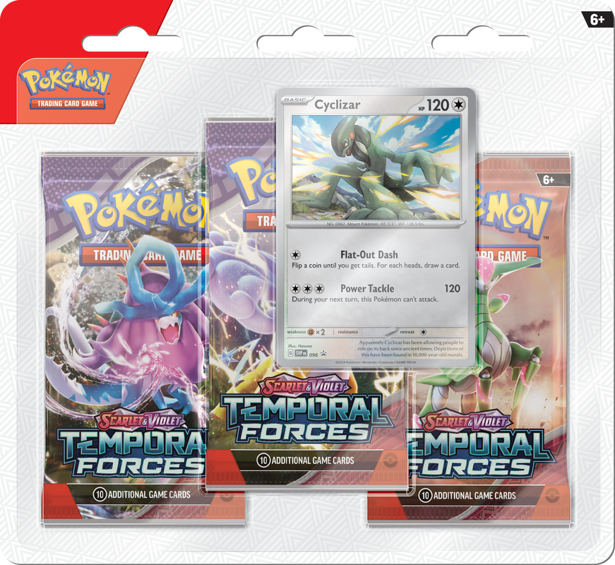 POKEMON SV5 TEMPORAL FORCES 3PK BLISTER (Release Date:  2024-03-22) | The CG Realm
