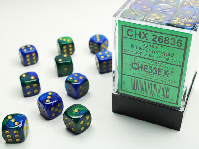 GEMINI 36D6 BLUE-GREEN/GOLD 12MM