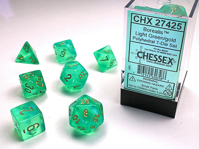 BOREALIS 7-DIE SET LIGHT GREEN/GOLD