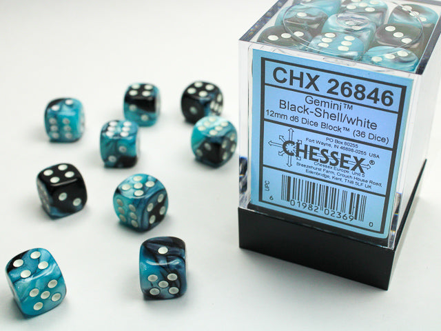 GEMINI 36D6 BLACK-SHELL/WHITE 12MM