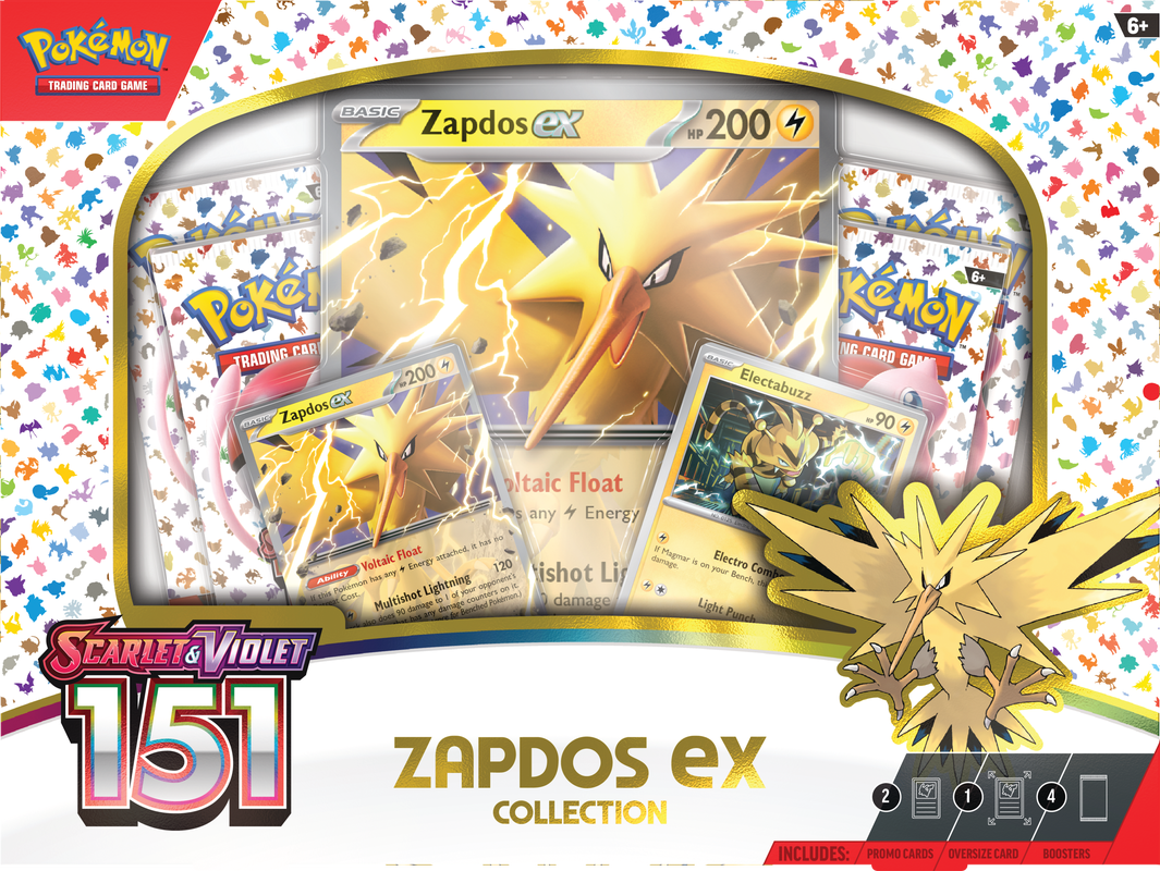 POKEMON SV3.5 151 ZAPDOS EX COLLECTION (Release Date:  2023-10-06) | The CG Realm