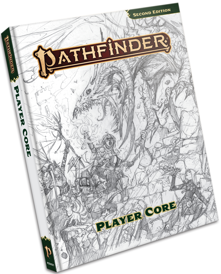 PATHFINDER 2E REMASTER PLAYER CORE SKETCH COVER HC | The CG Realm