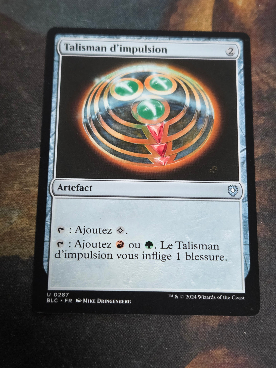 Talisman of Impulse (BLC-287) - Bloomburrow Commander (French)