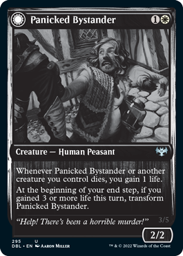 Panicked Bystander (DBL-295) - Innistrad: Double Feature: (Double Faced Transform)