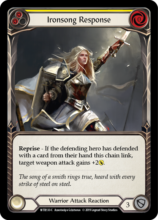 Ironsong Response (Yellow) [WTR133-C] (Welcome to Rathe)  Alpha Print Rainbow Foil | The CG Realm