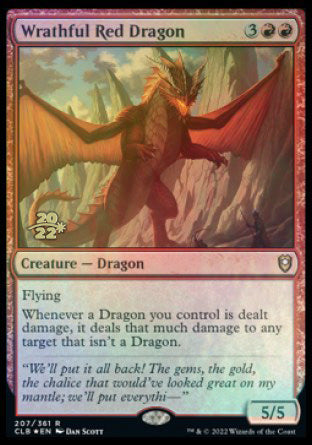 Wrathful Red Dragon [Commander Legends: Battle for Baldur's Gate Prerelease Promos] | The CG Realm