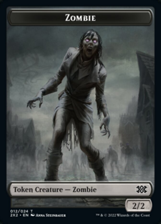 Zombie // Treasure Double-Sided Token [Double Masters 2022 Tokens] | The CG Realm