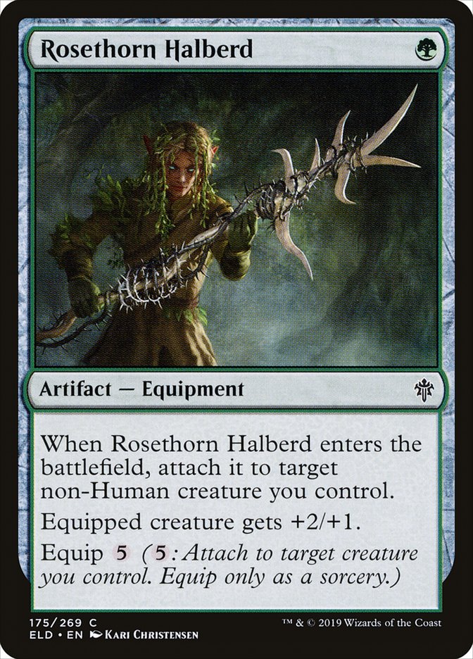Rosethorn Halberd [Throne of Eldraine] | The CG Realm