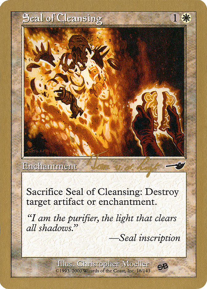 Seal of Cleansing (Tom van de Logt) (SB) [World Championship Decks 2000] | The CG Realm