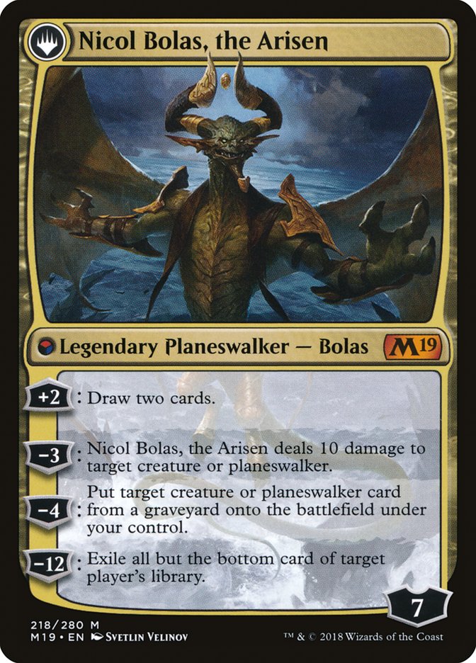 Nicol Bolas, the Ravager // Nicol Bolas, the Arisen [Core Set 2019] | The CG Realm