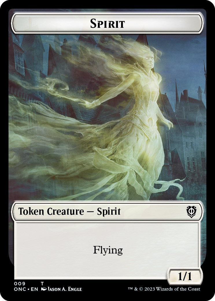 Human // Spirit Double-Sided Token (ONC-5 // 9) - Commander: Phyrexia: All Will Be One