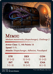 Mimic Art Card [Dungeons & Dragons: Adventures in the Forgotten Realms Art Series] | The CG Realm