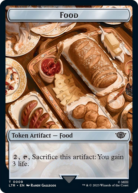 Human Soldier (0001) // Food (0009) Double-Sided Token (LTR-1 // 9) - The Lord of the Rings: Tales of Middle-earth