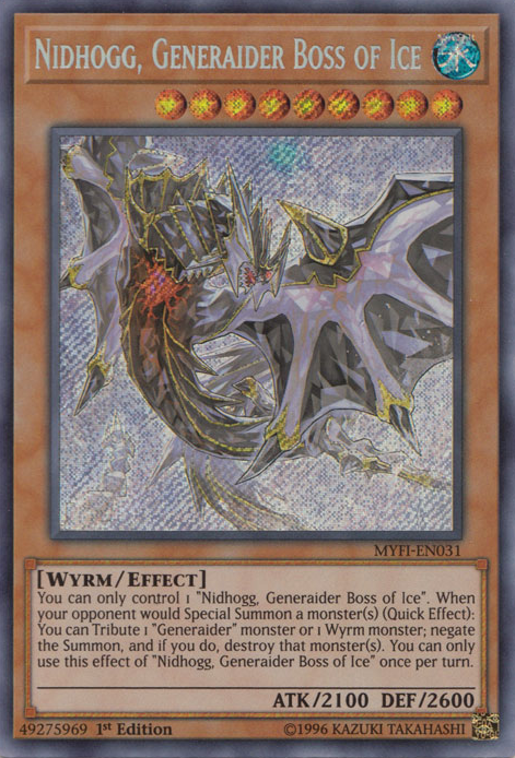 Nidhogg, Generaider Boss of Ice [MYFI-EN031] Secret Rare | The CG Realm